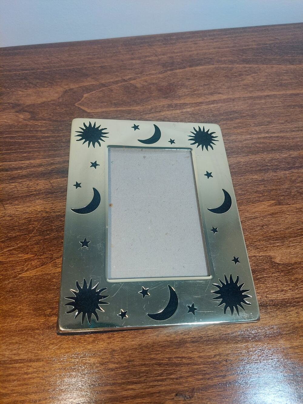 VTG Celestial Moon and Stars Small Picture Frame Flip Album Whimsigoth